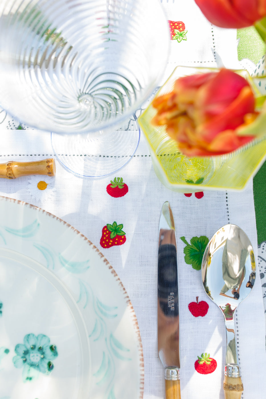 Tutti Frutti Embroidered Placemat, Set of 2