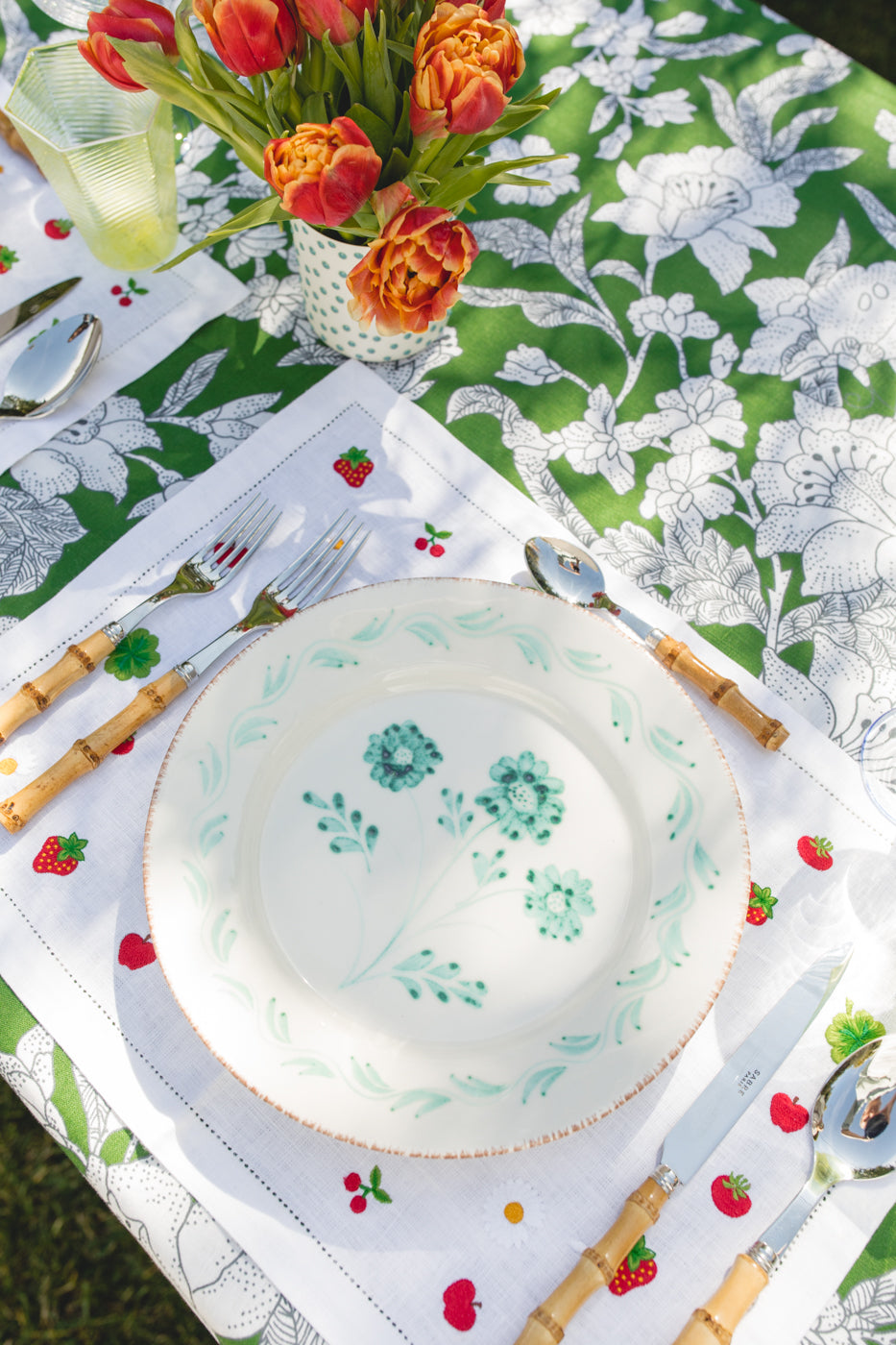 Tutti Frutti Embroidered Placemat, Set of 2