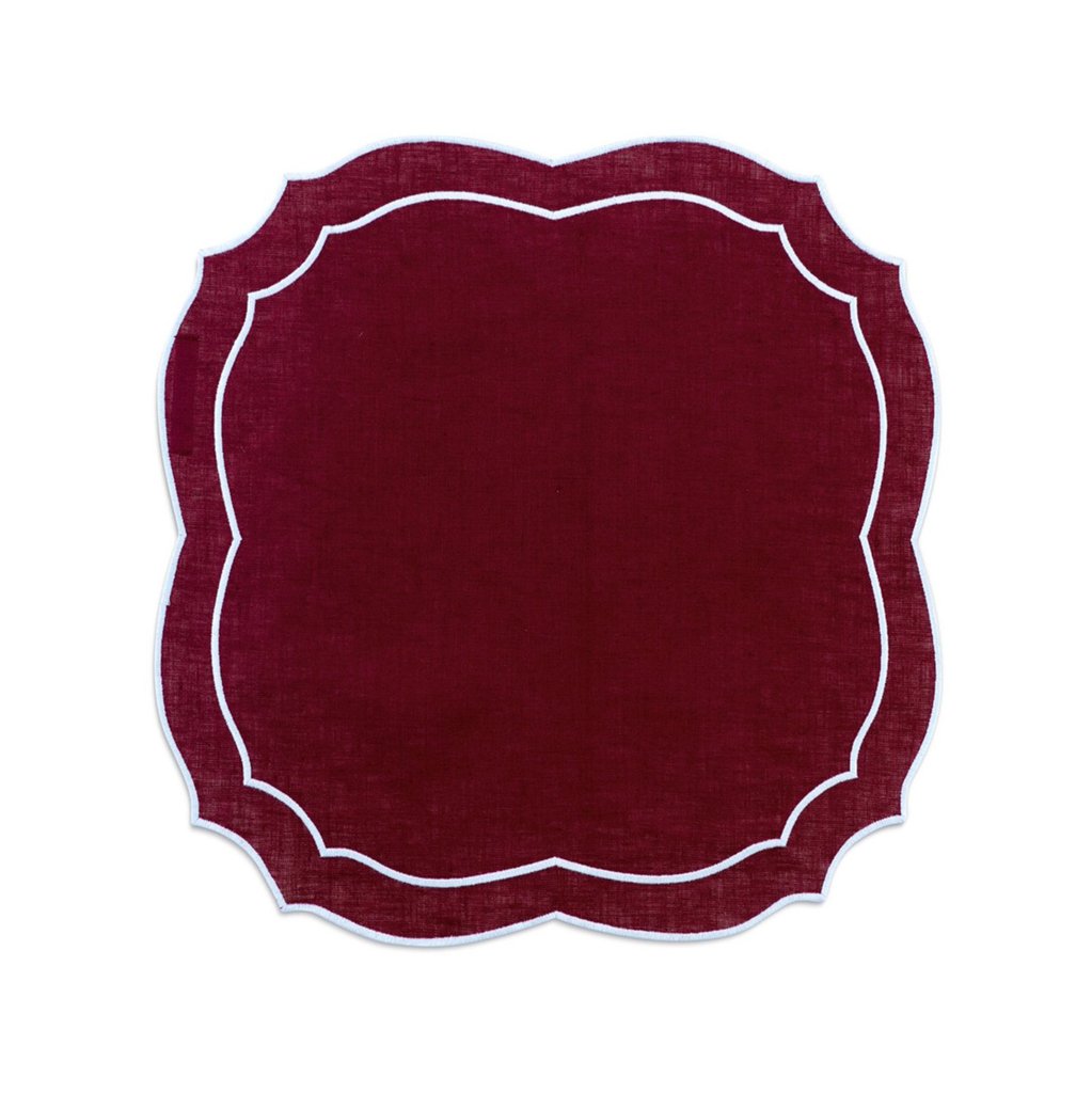 Burgundy & Light Blue