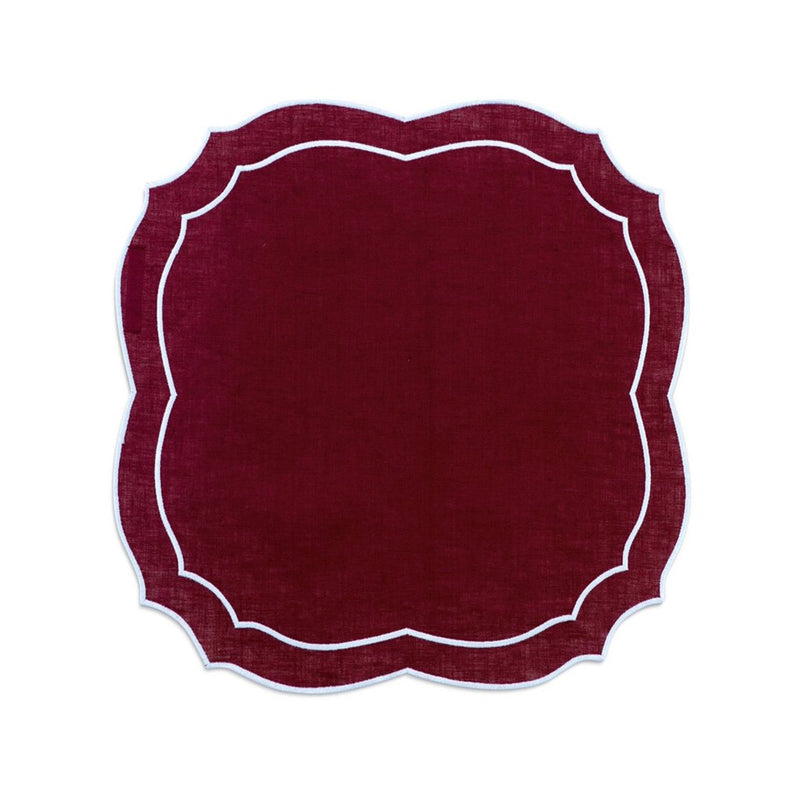 Burgundy & Light Blue