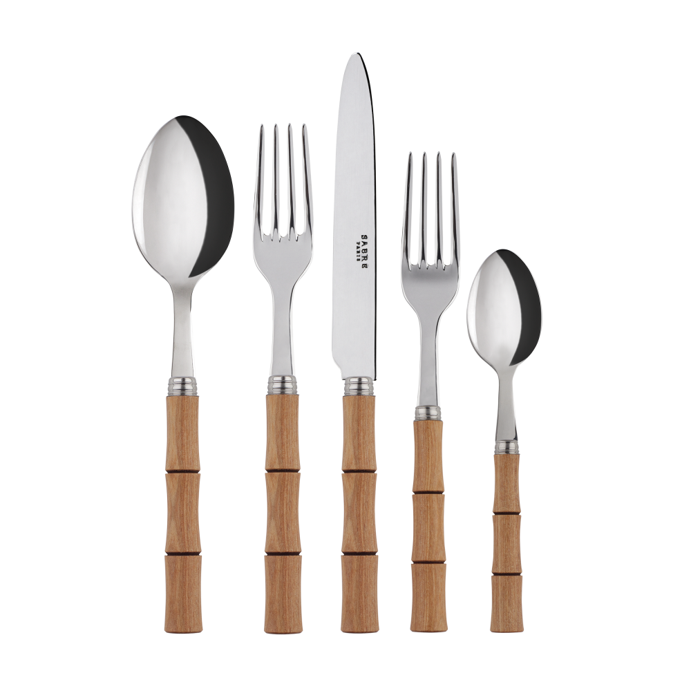 Bamboo Five Piece Flatware Set