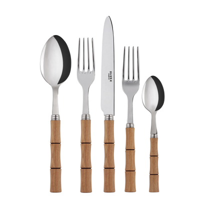 Bamboo Five Piece Flatware Set