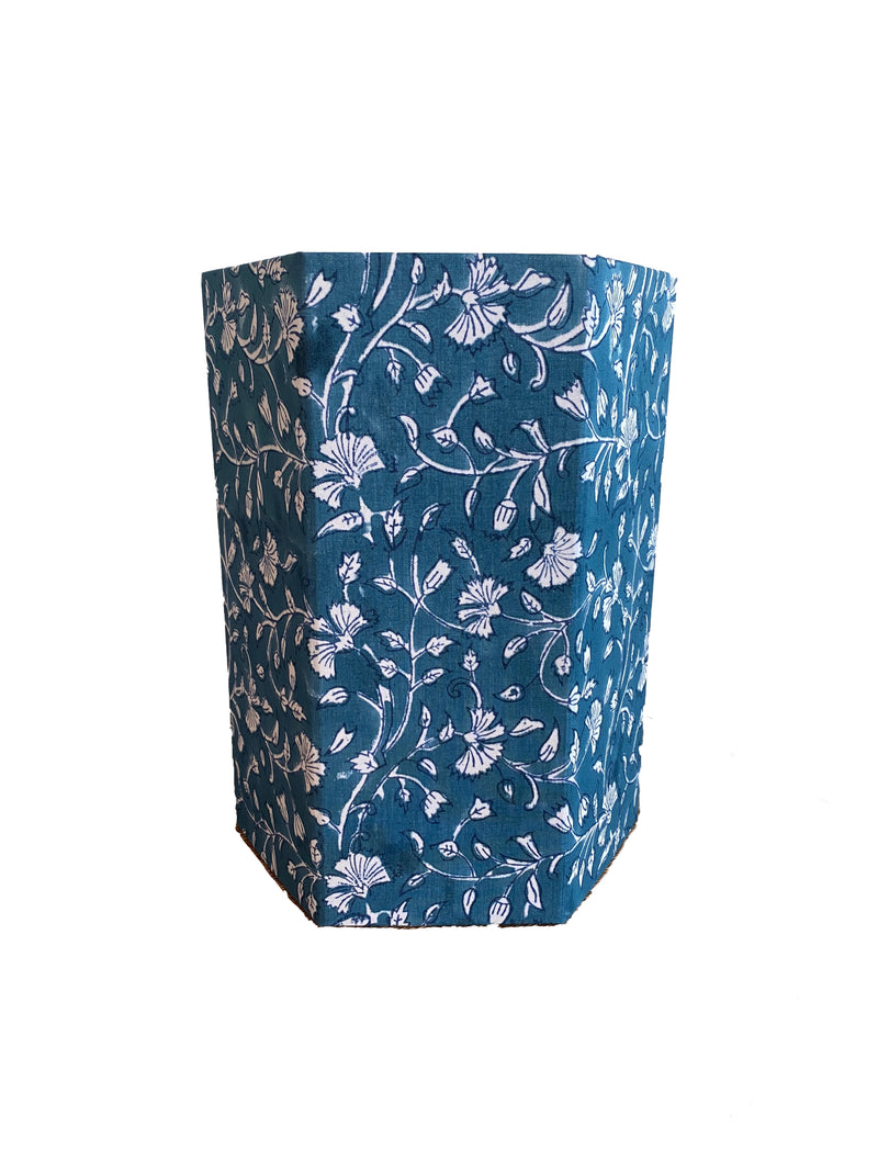Dark Blue & White Floral