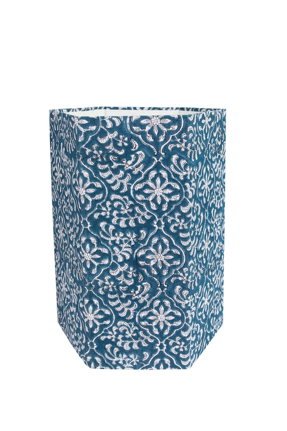 Navy with White Flowers