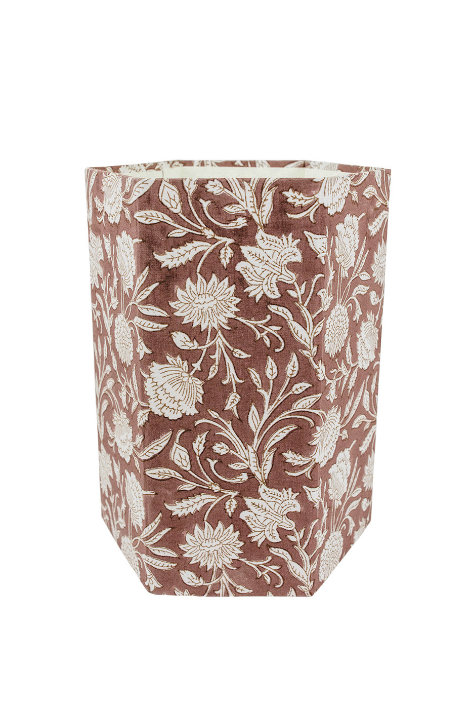 Brown & White Floral