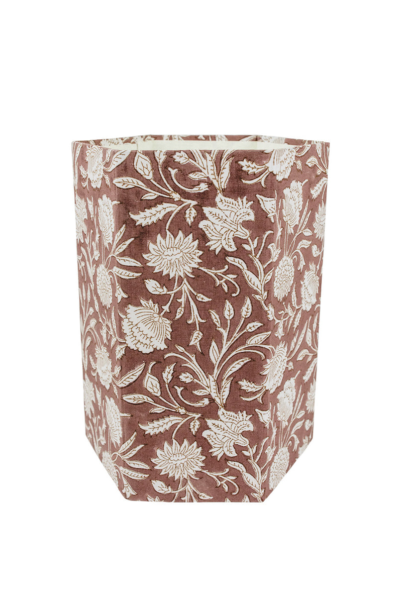 Brown & White Floral