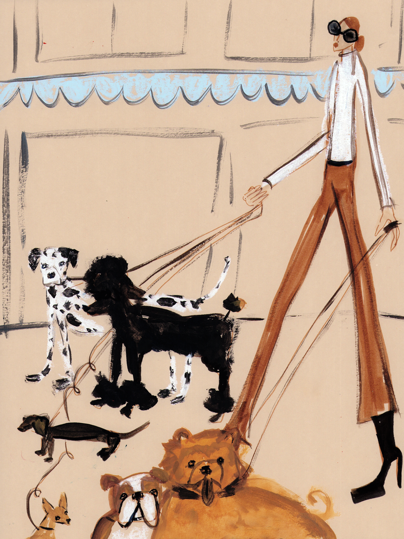 Dog Walker Print