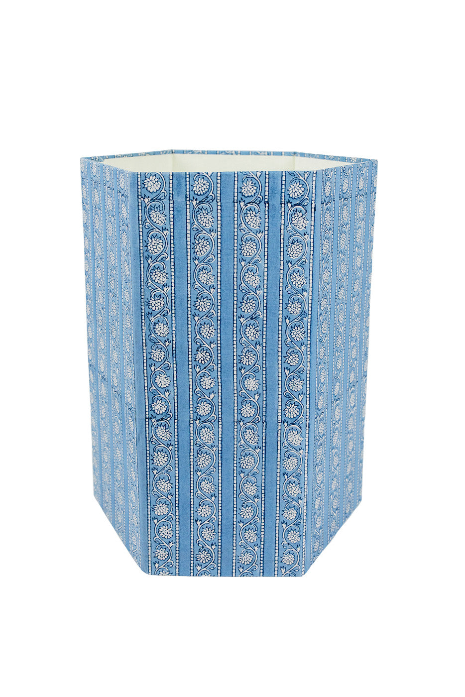 Light Blue Floral Stripe