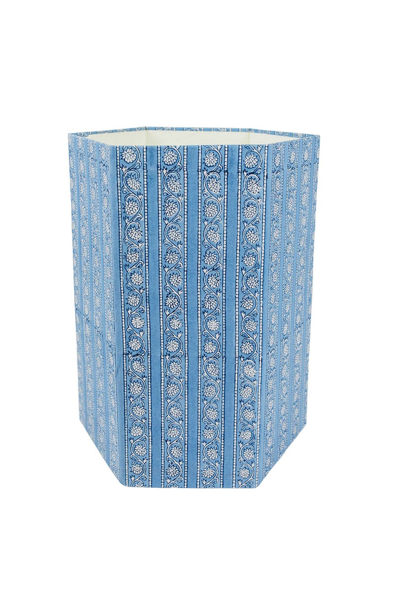 Light Blue Floral Stripe