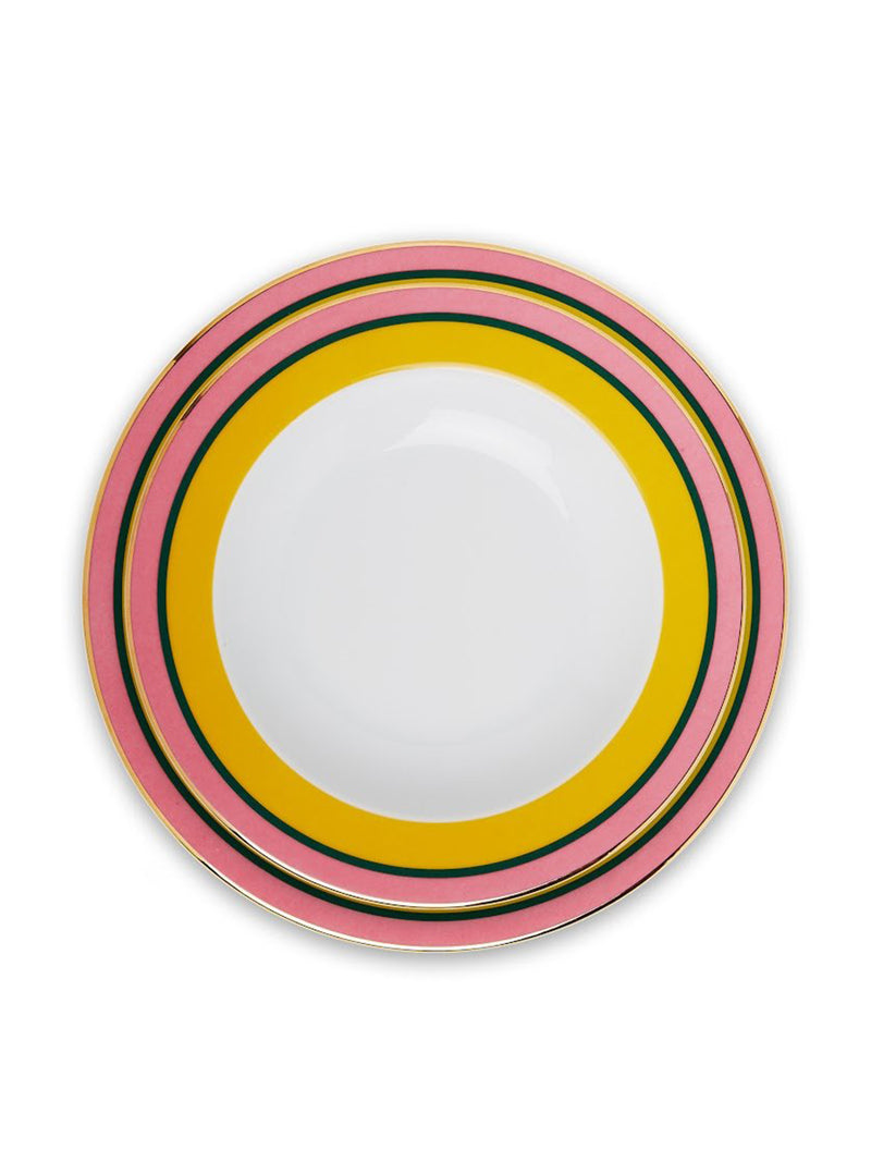 Rainbow Soup & Dinner Plate Set
