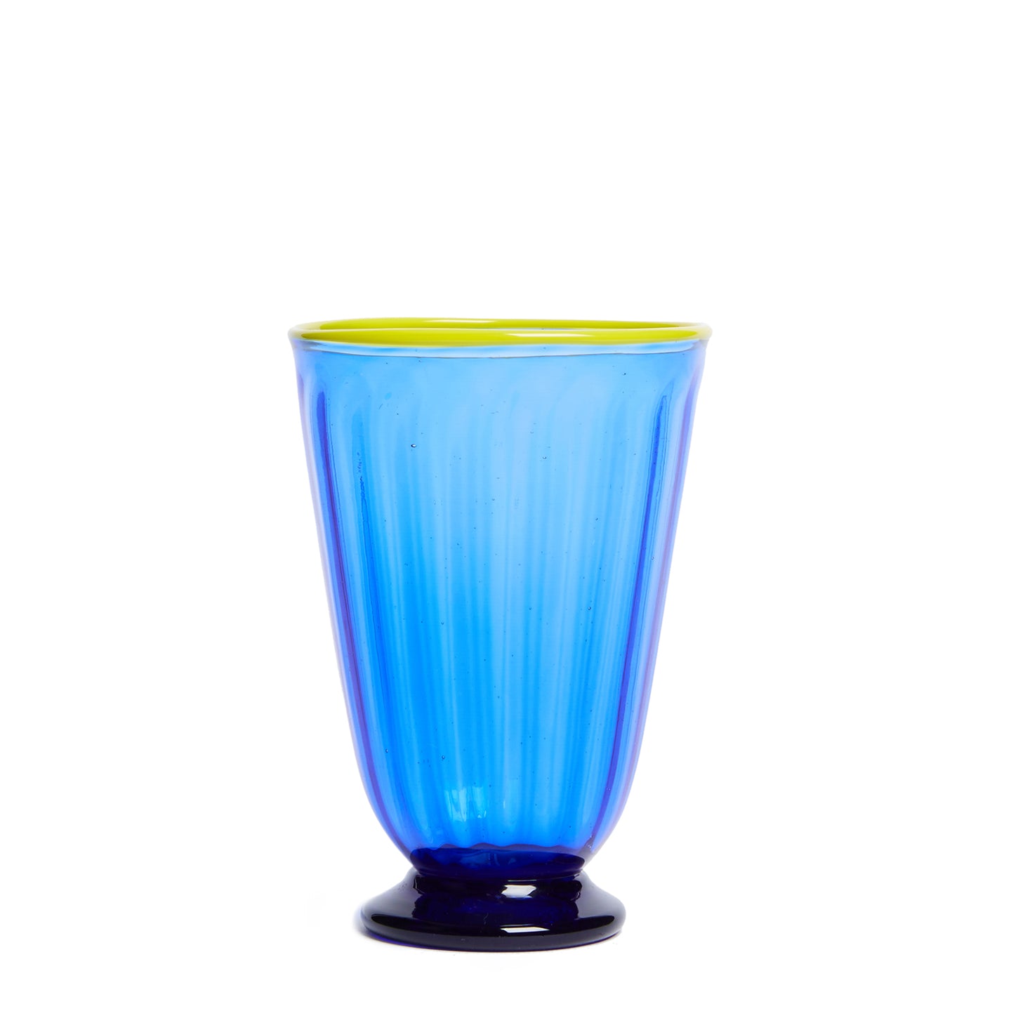 Rainbow Mix Murano Footed Tumblers, Set of 4