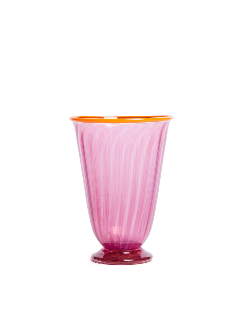Rainbow Mix Murano Footed Tumblers, Set of 4