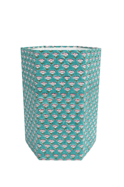 Block Print Waste Basket