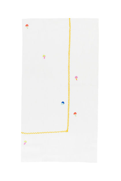 Dancing Mushrooms Embroidered Tablecloth