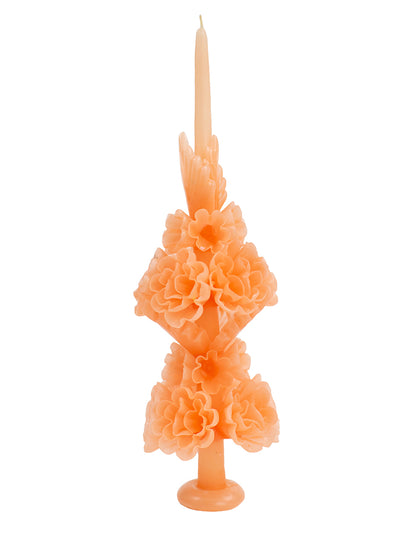 Carved Floral Candle