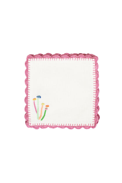 Mushroom Cocktail Napkin, Set of 4